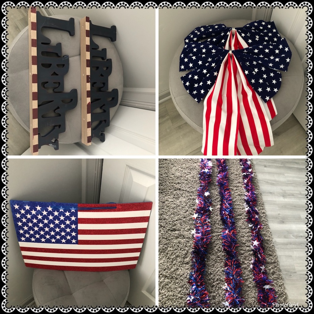 Red White Blue Liberty House Party  Decor
